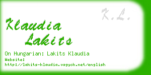 klaudia lakits business card